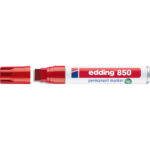 EDDING Marqueur Edding 850 permanent, corps alu - pointe biseautée- coloris Rouge
