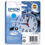EPSON Cartouche Jet d'Encre DURABrite Ultra Cyan ''Réveil'' 27 (T2702) - C13T27024012