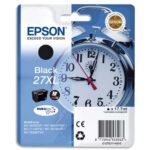 EPSON Cartouche Jet d'Encre DURABrite Ultra Noir XL ''Réveil'' 27 (T2711) - C13T27114012