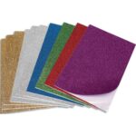 O'COLOR Lot de 10 feuilles mousse adhésive 20x30cm 3 or, 3 argent, 1 Rouge, 1 Verte, 1 Bleu et 1 Violet