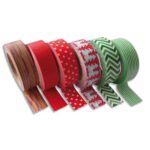 GRAINE CREATIVE Lot de 6 rubans adhésifs décorés thème Hiver assortis format 15 mm x 10 m