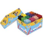 BIC KIDS Pack de 144 feutres de coloriage à pointe large VISACOLOR XL. Couleurs Assorties