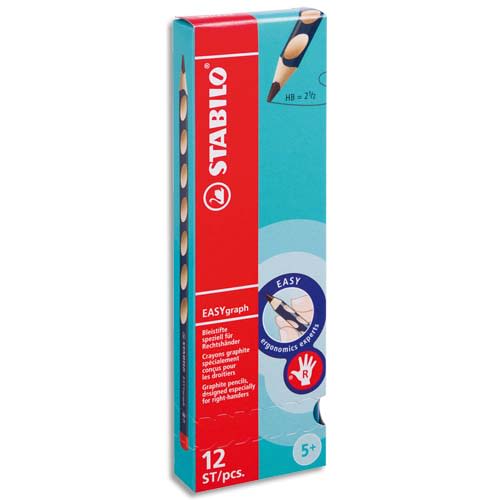 238272_d1.jpg STABILO EASYgraph crayon graphite HB droitier - Bleu ardoise – Image 1