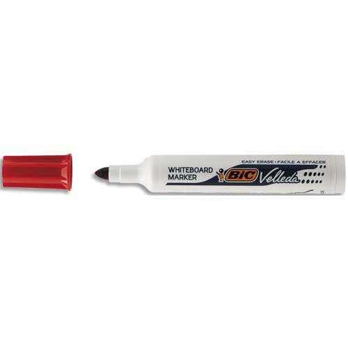 248253_d1.jpg BIC Velleda 1711 Feutres pour Tableau Blanc Effaçables à Sec à Pointe Conique Moyenne - Rouge – Image 1