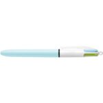BIC Stylo bille 4 couleurs rétractables Fun. Pointe Moyenne (1,0 mm). Corps Turquoise. Encres Fantaisie – Image 2