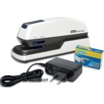 REXEL Agrafeuse électrique Optima grip, 15 feuilles, agrafes 24/6-26/6. alimentation piles ou secteur