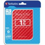 VERBATIM Disque dur 2,5'' USB 3.0 Store'N'Go Style 1To Rouge 53203