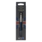 PARKER Blister 1 stylo bille pointe moyenne Jotter. Corps Bleu CT