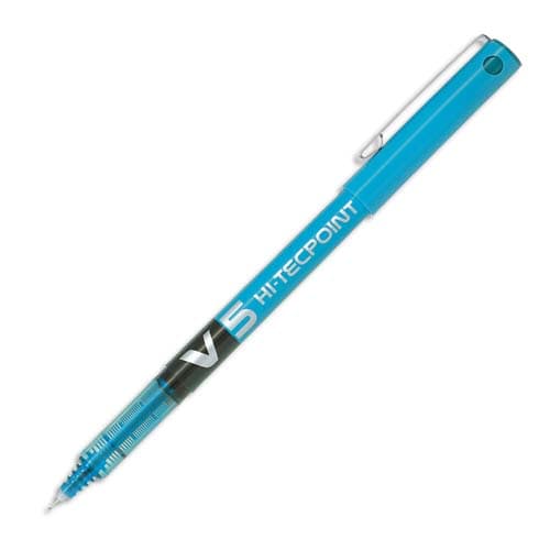 285589_d1.jpg PILOT Stylo Roller pointe tubulaire 0,5 mm encre liquide Turquoise HI-TECPOINT BX-V5 – Image 1