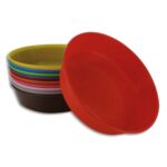 O'COLOR Lot de 10 assiettes peintures ou tri, couleurs assorties, diamètre 13 cm