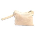 O'COLOR Lot de 6 porte-monnaie avec anneau, en coton Blanc à décorer, format 105x80mm