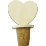 GRAINE CREATIVE Bouchon cœur en bois à décorer, 5 x 3 x 8 cm