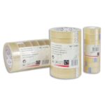 PERGAMY Tour de 6 Rubans adhésifs transparents 25mm x 66m