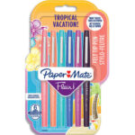 PAPERMATE Pochette de 6 Stylos feutres Flair Original Tropical, pointe 0,4mm