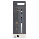 PARKER Recharge pour bille encre gel pointe moyenne QUINKFLOW encre Noire. En blister.