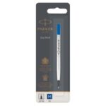 PARKER Recharge pour Stylo Roller pointe moyenne encre Bleue. En blister.