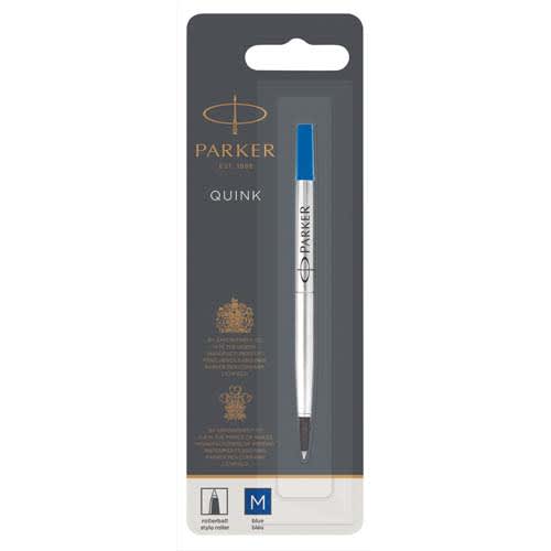 303181_d1.jpg PARKER Recharge pour Stylo Roller pointe moyenne encre Bleue. En blister. – Image 1