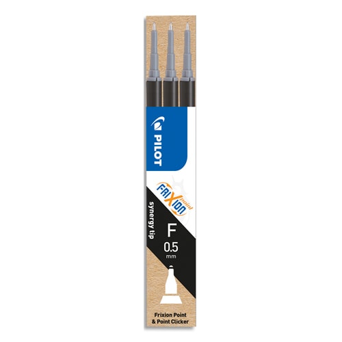 305626_d1.jpg PILOT Set de 3 recharges pour roller FriXion Point. Pointe fine 0,5 mm. Encre Noir. – Image 1