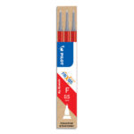 PILOT Set de 3 recharges pour roller FriXion Point. Pointe fine 0,5 mm. Encre Rouge.