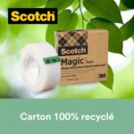 SCOTCH Boîte Individuelle de 1 ruban Magic recyclé, 19mm x 30m – Image 4