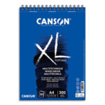 CANSON Album de 30 feuilles de papier dessin MIX MEDIA XL 300g A4