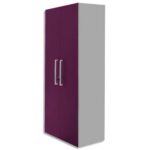 MT INTERNATIONAL Lot de 2 Portes Hautes pour 2 modules MT1 Elégance - Dim 1 porte L39,7 x H159,5 cm Prune