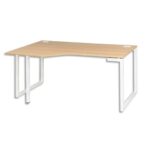 GAUTIER OFFICE Plan compact Retour Gauche pied cadre Sunday Chêne - Dim. L160/60 x H73 x P105/80 cm