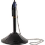 BIC Stylo bille 4 Couleurs rétractables COUNTER PEN noir. Pointe moyenne 1mm. Encre bleue