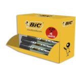 BIC Marking Onyx 1481 Marqueurs Permanents à Pointe Moyenne Biseautée - Noir, Boîte Format Spécial de 24
