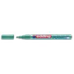 EDDING Marqueur peinture encre permanente laquée Vert métallisé pour toutes surfaces pointe fine