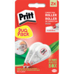 PRITT Blister de 2 mini rollers correction frontal jetable PRITT.Capuchon protection.Dimensions 4,2mmx7m