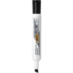 BIC Velleda 1791 Feutres pour Tableau Blanc Effaçables à Sec Pointe Large Biseautée - Noir – Image 2