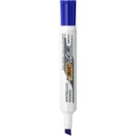 BIC Velleda 1791 Feutres pour Tableau Blanc Effaçables à Sec Pointe Large Biseautée - Bleu – Image 2