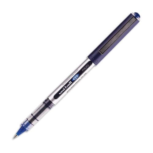 328786_d1.jpg UNI-BALL Stylo roller pointe métal ultra-fine encre liquide Bleue UNI-BALL EYE UB 150 – Image 1