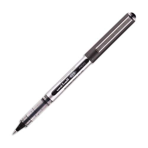 328794_d1.jpg UNI-BALL Stylo roller pointe métal ultra-fine encre liquide Noire UNI-BALL EYE UB 150 – Image 1