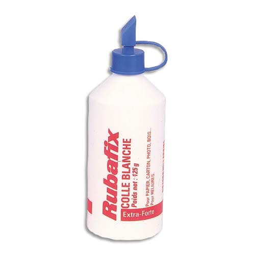 332887_d1.jpg RUBAFIX Flacon de colle Blanche extra forte 125g avec embout étaleur – Image 1