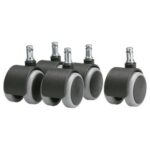 Jeux de 5 roulettes pour sol dur, diamètre 50 mm 338982