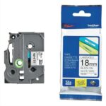 BROTHER Ruban pour PTOUCH laminé Noir/Blanc 18mmx8m TZE241