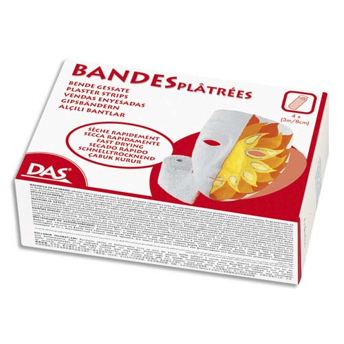 357097_d1-1.jpg DAS Plâtre à moulages Etui de bande plâtrées Platroc - 4 bandes 8 cm x 3 m – Image 1