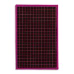 WONDAY Ardoise cartonnée 19 x 26 cm - Cadre plastique 1 face quadrillée