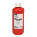 ART PLUS Acrylique brillante 500ml Rouge vif