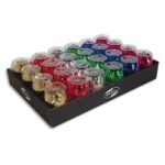 CLAIREFONTAINE Plateau de 24 bolduc œufs brillant 10mx7mm. 6 coloris classiques assortis