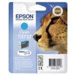 EPSON Cartouche Jet d'Encre DURABrite Ultra Cyan ''Guépard'' (T0712) - C13T07124012