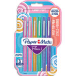 PAPERMATE Blister de 6 stylos feutres Flair Candy Pop. Framboise, Fraise, Caramel, Vert, Bleu, Raisin