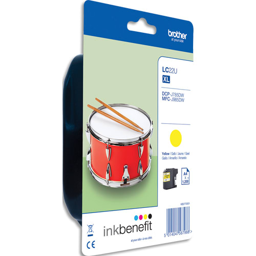 381932_d1-1.jpg BROTHER Cartouche Jet d'encre LC22UY Jaune haute capacité – Image 1