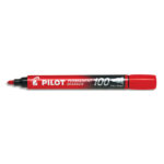 PILOT Marqueur permanent MARKER 100 pointe conique fine encre Rouge