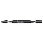 WINSOR & NEWTON Feutre double pointe PROMARKER. Une pointe fine et une pointe large. Couleur Noir