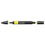 WINSOR & NEWTON Feutre double pointe PROMARKER. Une pointe fine et une pointe large. Couleur Jaune