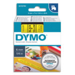 DYMO Ruban D1 Noir/Jaune 6MMX7M pour 1000/1000+/2000/3500/4500/5000/5502