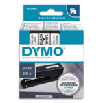 DYMO Ruban D1 Noir/Blanc 9MMX7M pour 1000/1000+/2000/3500/4500/5000/5504